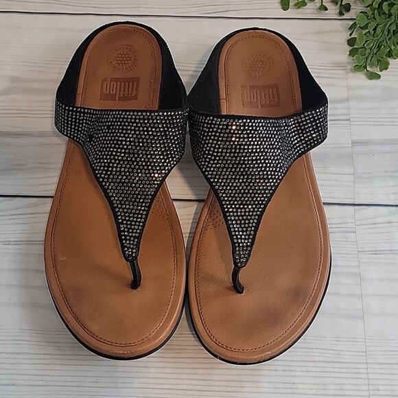 COPY - Fitflop super thong sandals with waffleboard technology Women's Size 10 - Picture 3 of 10